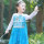 fairytale princess blue tulle maxi toddler dress